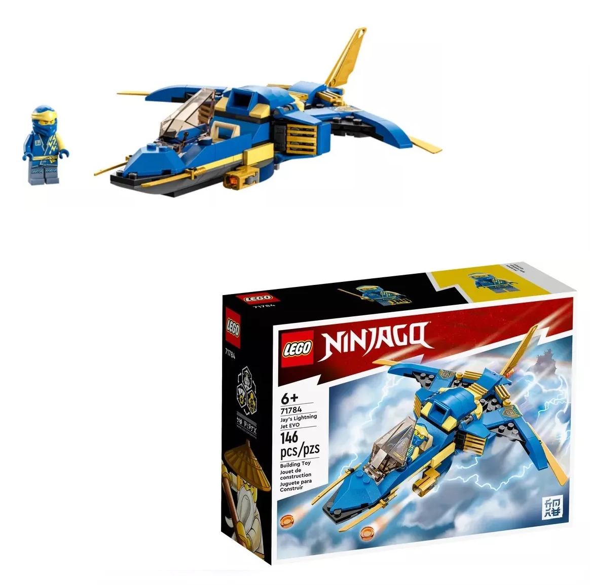 Foto 2 | Kit De Construcción Lego Ninjago Jet Del Rayo Cantidad De Piezas 146 Azul