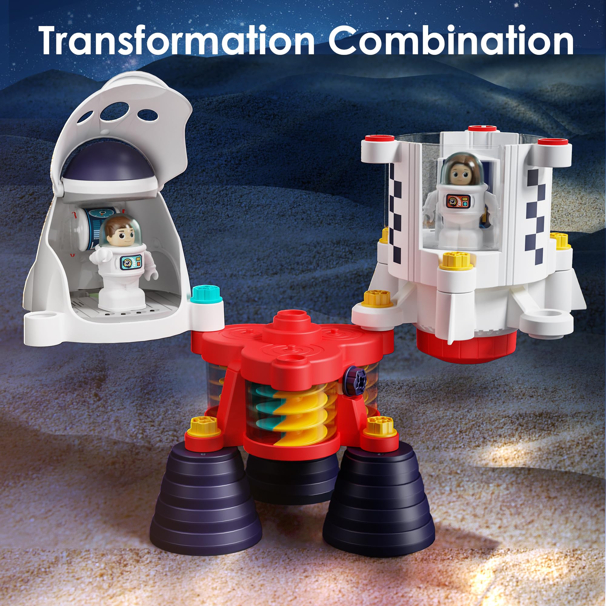 Foto 4 | Nave Espacial Rocket Space Toy Iplay Ilearn Para Niños Con Transbordador Espacial - Venta Internacional.