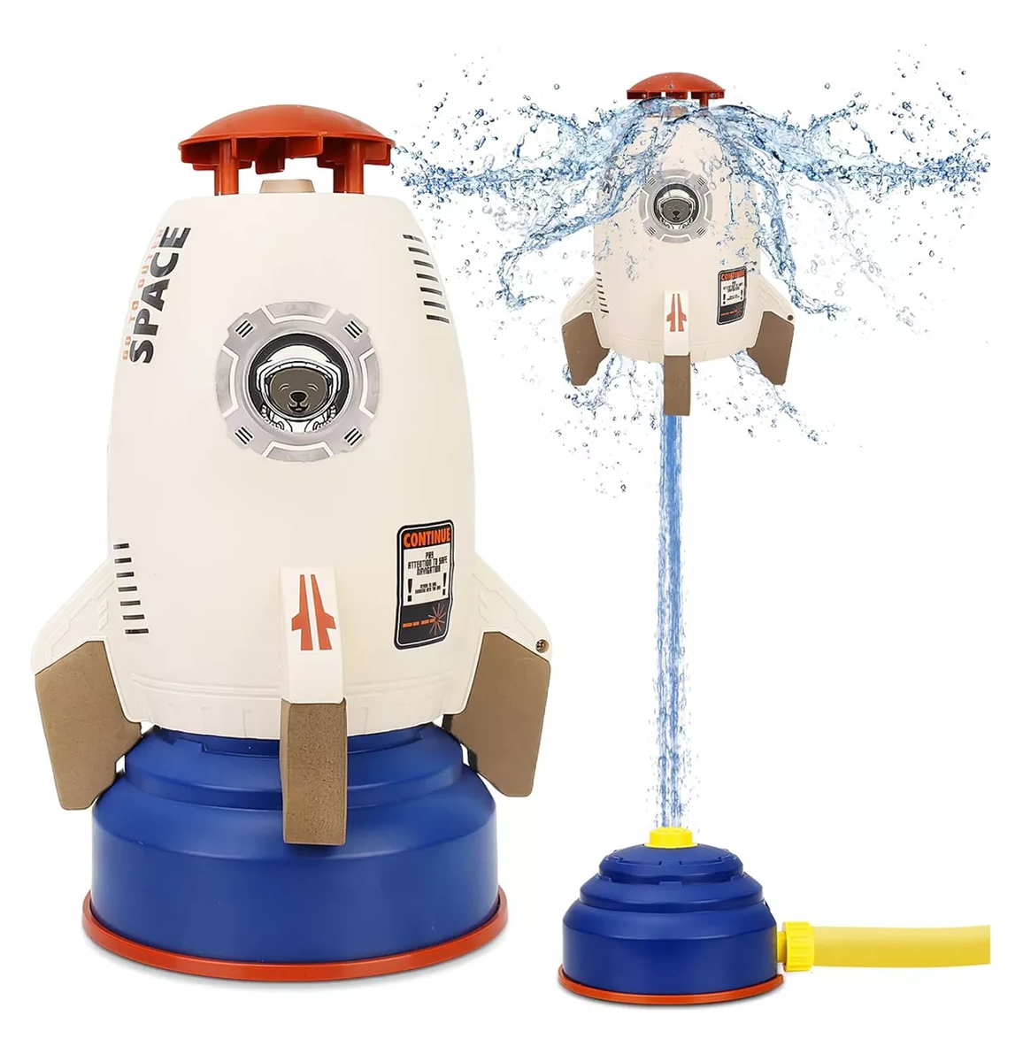 Foto 2 | Juguete Para Niños Rociador De Agua Aspersor Cohete Espacial Cafe Azul