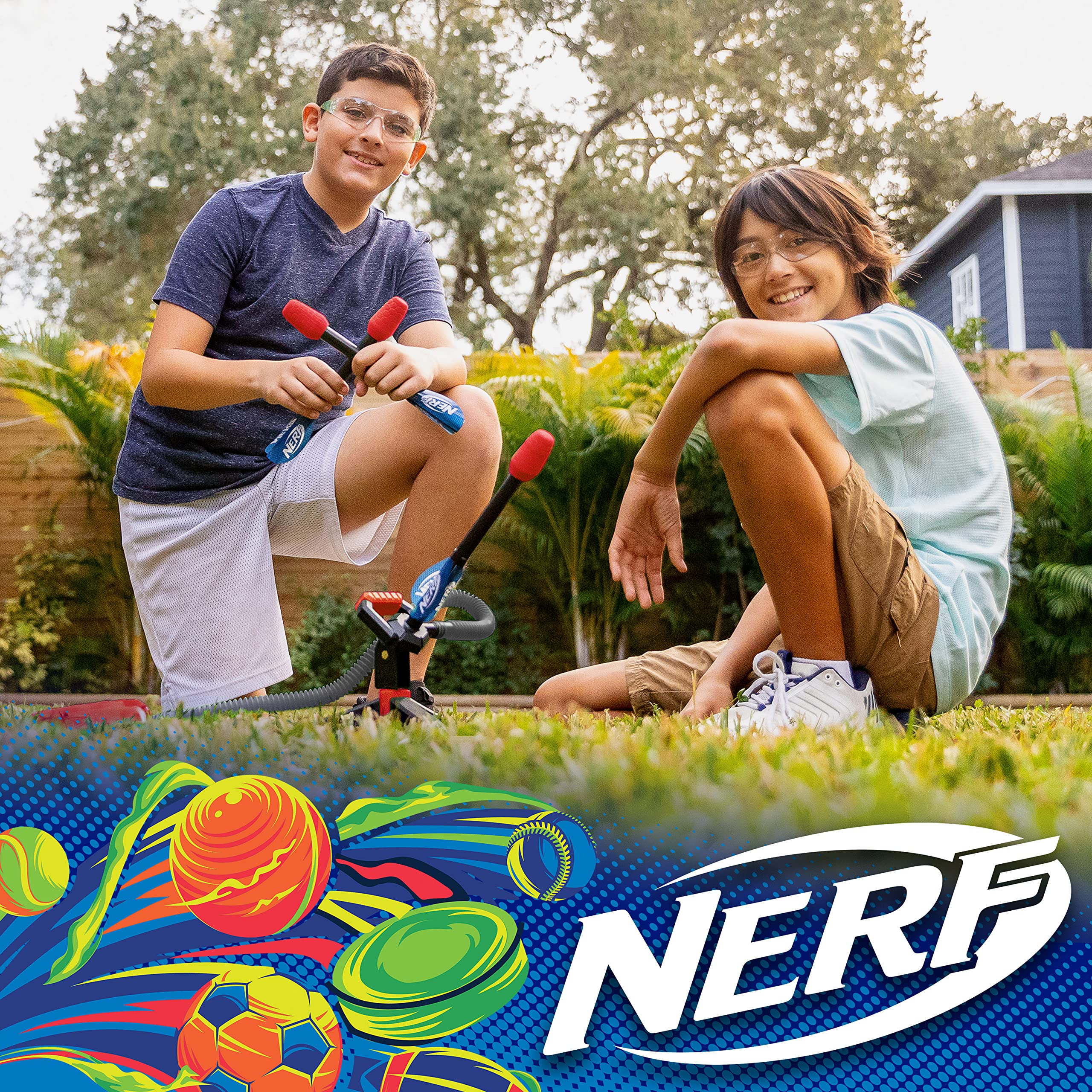 Foto 3 pulgar | Lanzacohetes Nerf Rip Rocket Jump Con Plataforma De Pisoteo Y Misiles - Venta Internacional.
