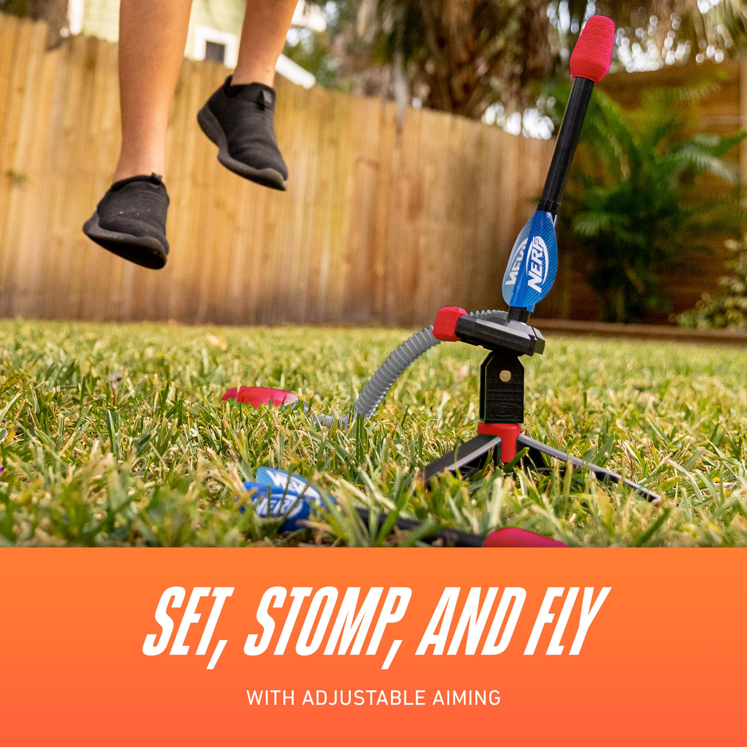 Foto 5 | Lanzacohetes Nerf Rip Rocket Jump Con Plataforma De Pisoteo Y Misiles - Venta Internacional.