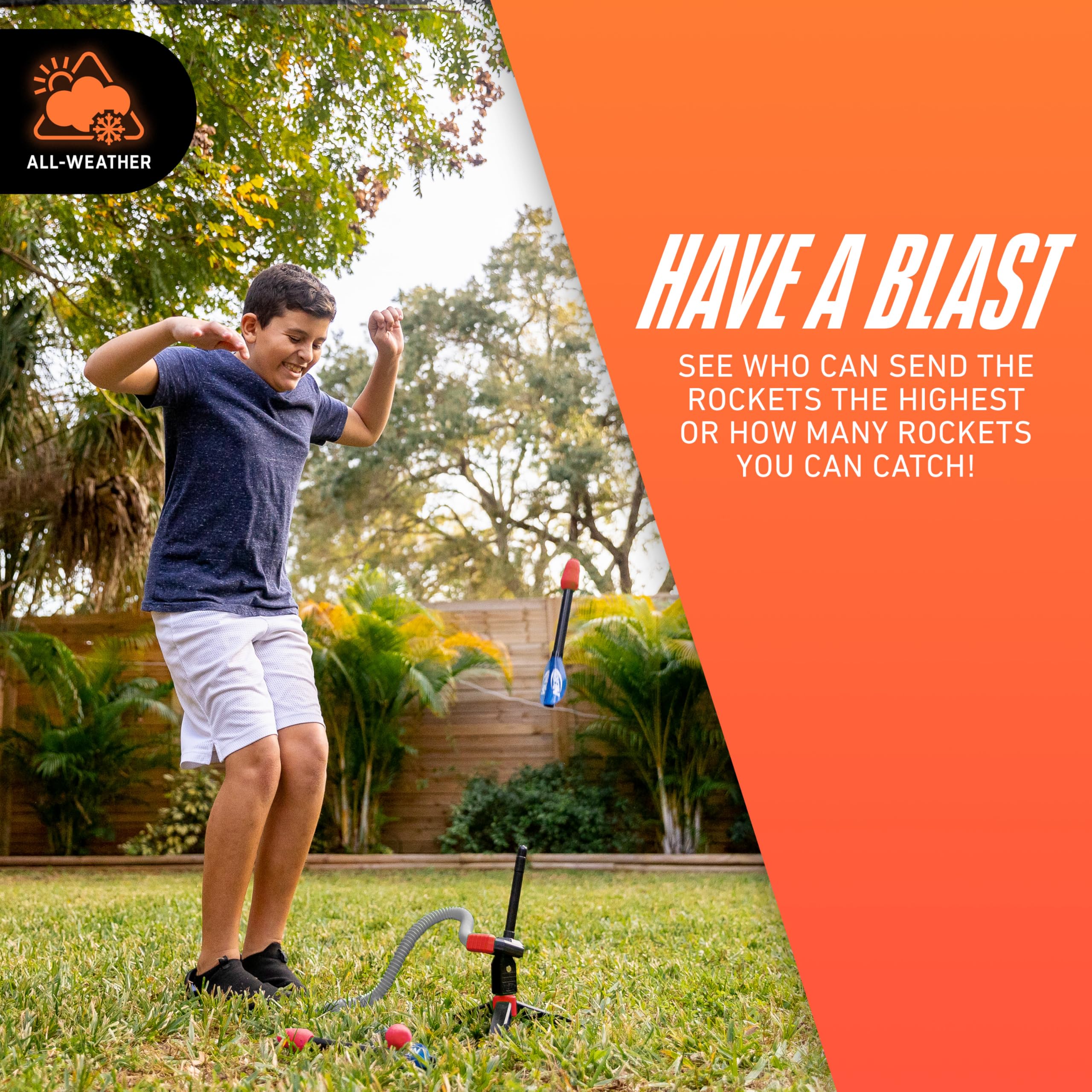 Foto 7 pulgar | Lanzacohetes Nerf Rip Rocket Jump Con Plataforma De Pisoteo Y Misiles - Venta Internacional.