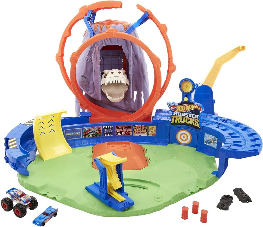 Foto 3 pulgar | Hw Monster Mattel Trucks Volcano Arena Playset