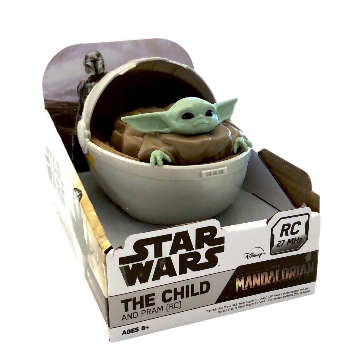 Mandalorian - Juguete De Baby Yoda, The Child En Cochecito, Coche En Forma De Cuna Con Control Remoto