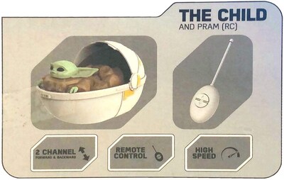 Foto 3 | Mandalorian - Juguete De Baby Yoda, The Child En Cochecito, Coche En Forma De Cuna Con Control Remoto