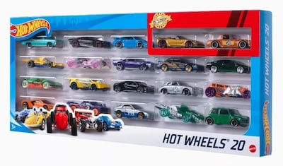 Foto 4 | Hot Wheels Die Cast Basics Vehículo De Ju Paquete De 20 Autos Escala 1:64 Con Decoraciones Clásicas Y Diseños Increí