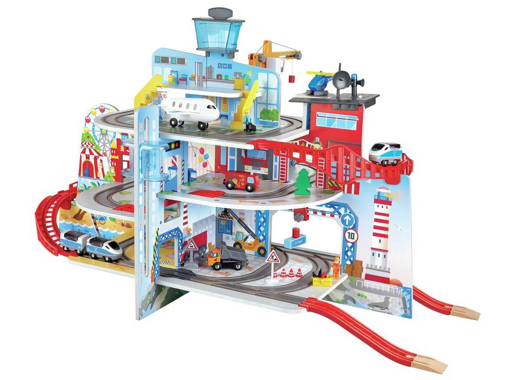 Juego de Ferrocarril Hape Toys Mega E3768 Mega City