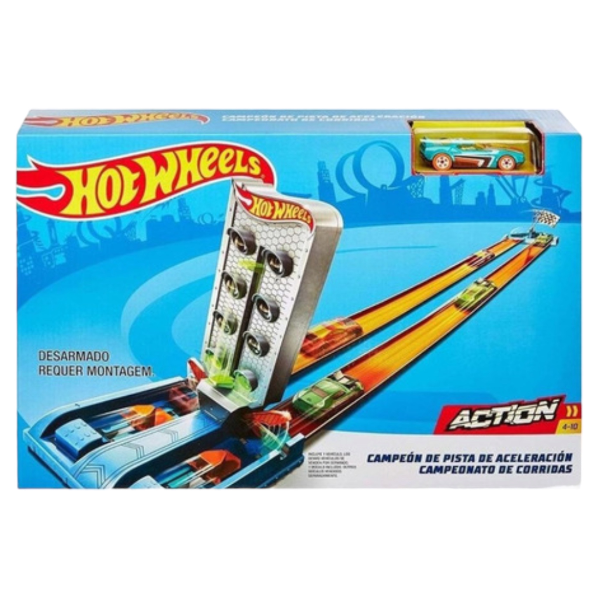 Foto 6 pulgar | Pista de Autos Mattel Hot Wheels Action Campeón