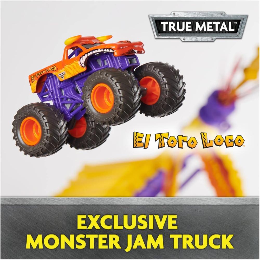 Foto 7 pulgar | Monster Jam Set Toro Loco Big Air Challenge