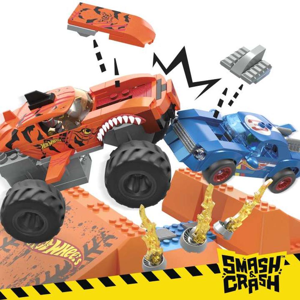 Foto 7 pulgar | Mega Bloks: Mega Hot Wheels Monster Trucks S&c Tiger Shark Chomp Course