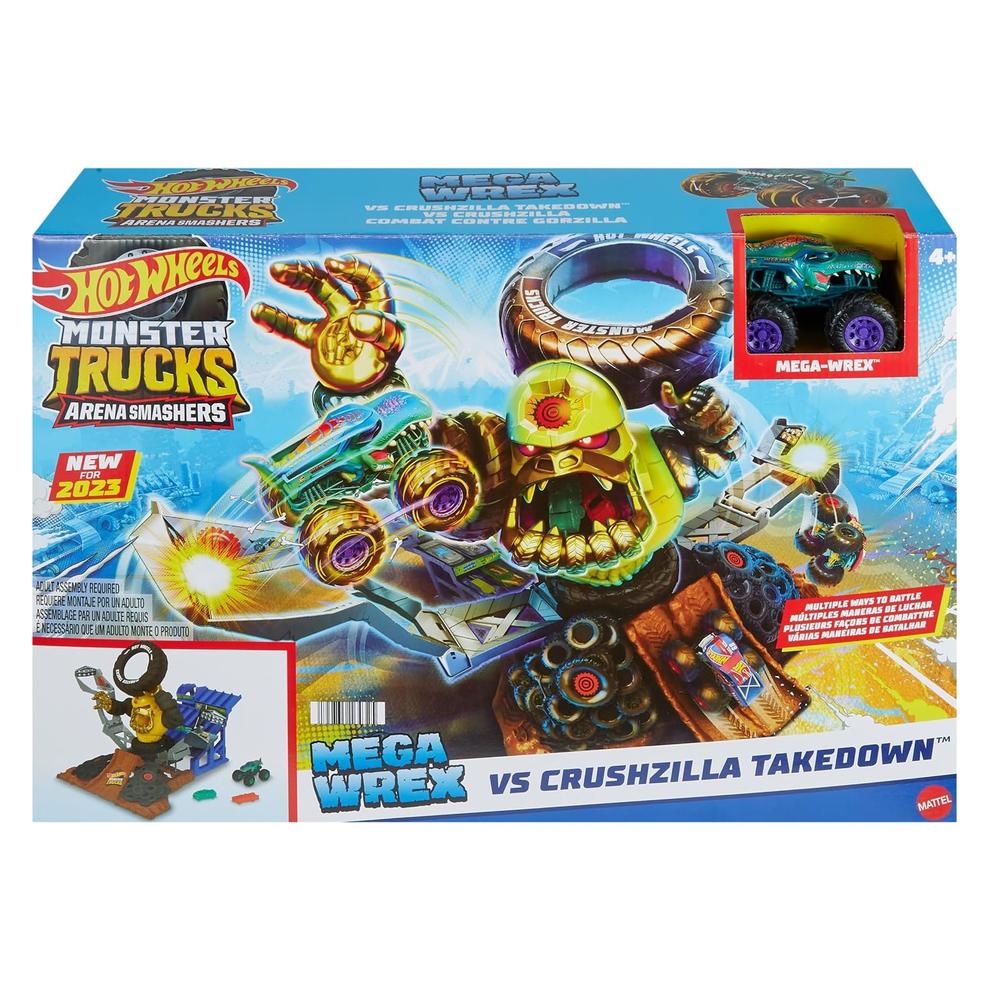 Hot Wheels Monster Trucks: Pista Arena De Demolicion Reto Final Gor-zilla Destructor