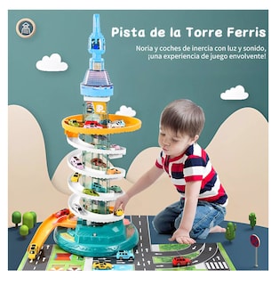 Foto 4 | Rascacielos Pista De Girar Carros Juguetes Con Música Y Auto Colores