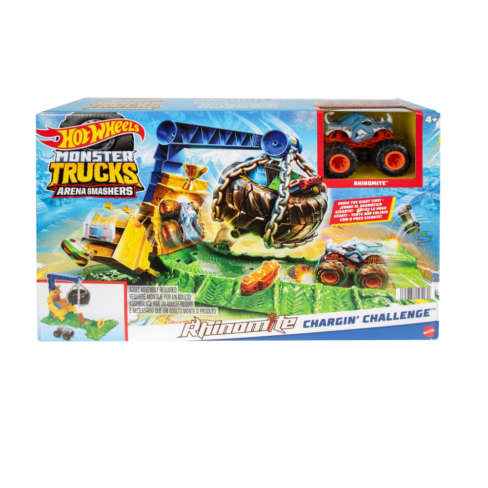 Foto 2 pulgar | Pista Hot Wheels Monster Trucks Smashers Lanzador Htp18