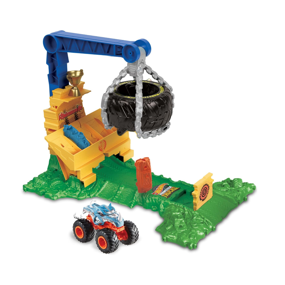 Foto 3 pulgar | Pista Hot Wheels Monster Trucks Smashers Lanzador Htp18