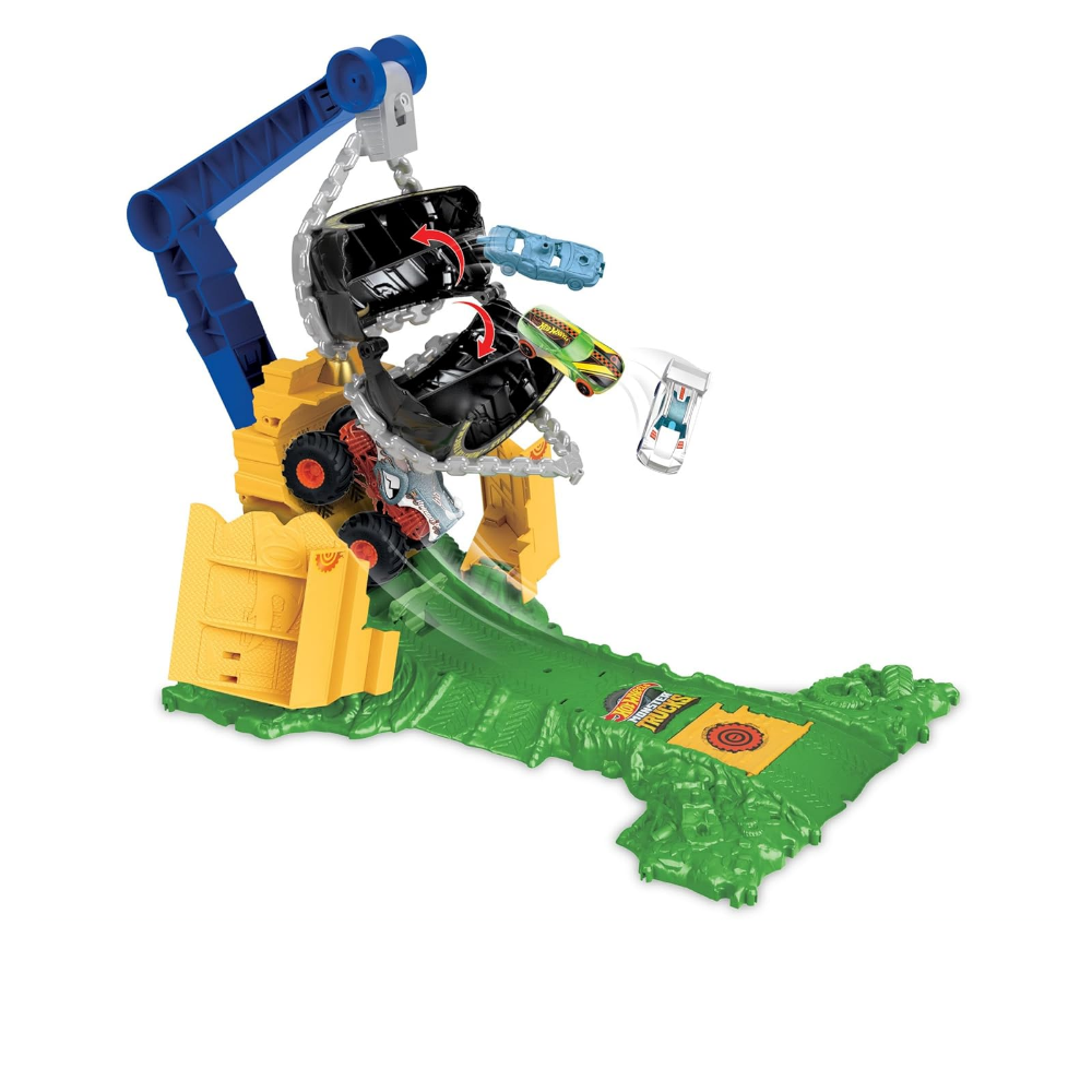 Foto 4 pulgar | Pista Hot Wheels Monster Trucks Smashers Lanzador Htp18