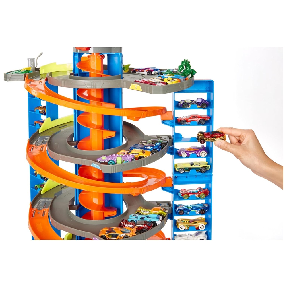 Foto 8 pulgar | Pista De Vehículos Hot Wheels City Mega Garage Gnl70 Mattel