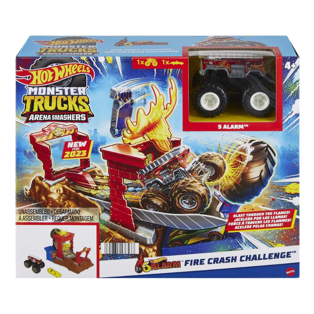 Foto 2 pulgar | Hot Wheels Monster Trucks Arena Smashers Desafio De Giro O Salto Hnb90 Matte
