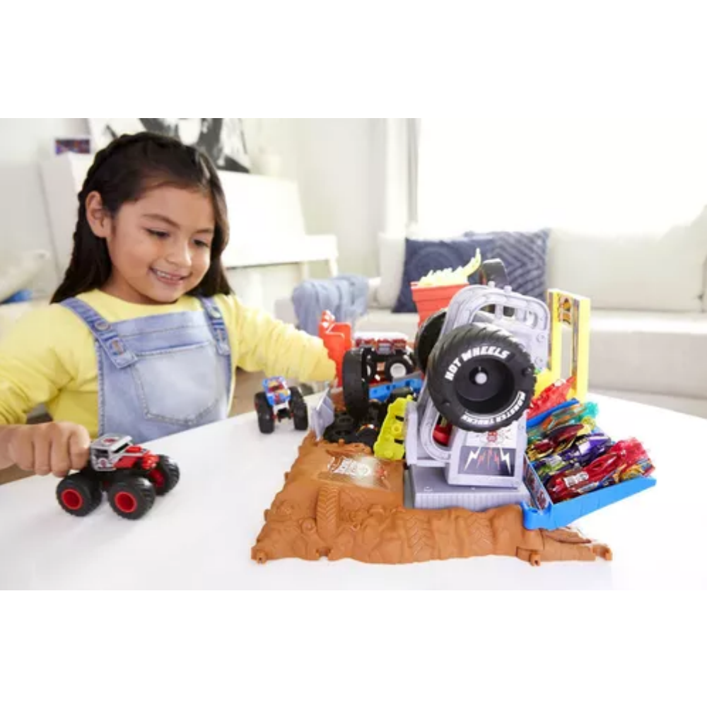 Foto 6 pulgar | Hot Wheels Monster Trucks Arena Smashers Desafio De Giro O Salto Hnb90 Matte