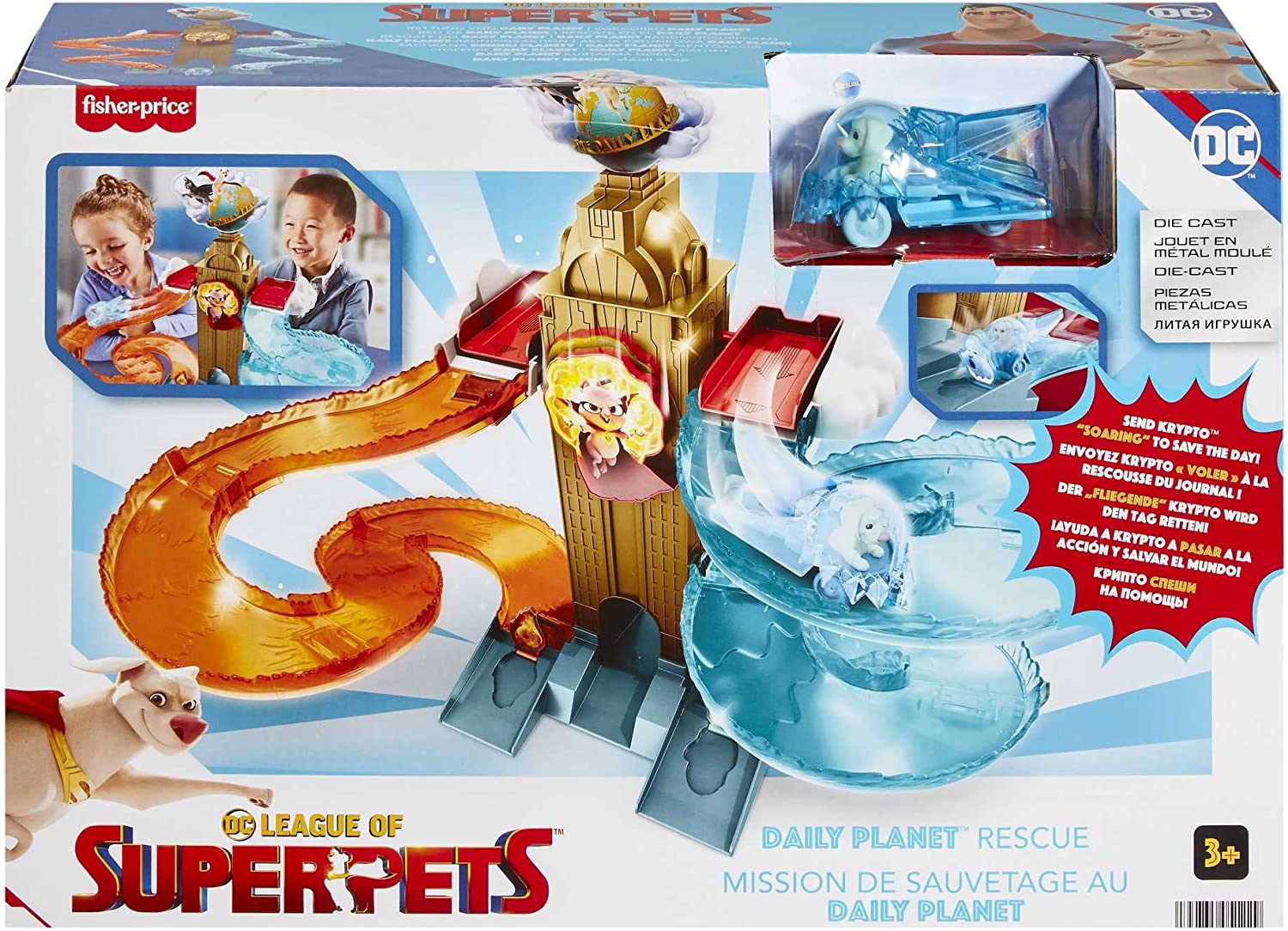 Foto 3 pulgar | Pista De Carrera Dc League Of Super Pets Planeta Rescate Hgl15 Mattel