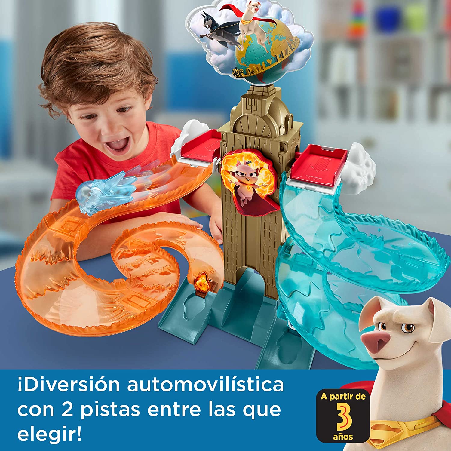 Foto 7 pulgar | Pista De Carrera Dc League Of Super Pets Planeta Rescate Hgl15 Mattel