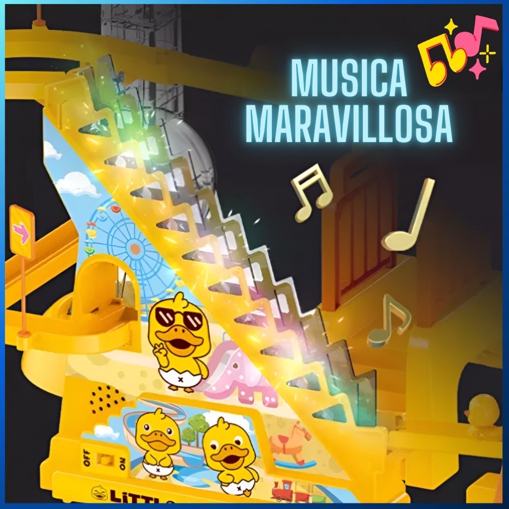 Foto 5 pulgar | Pista Carrera Escalera De Patos Con Luces Música Y Diversión