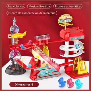 Foto 2 | Juguete Con Pistas De Dinosaurio Para Niños Color Rojo
