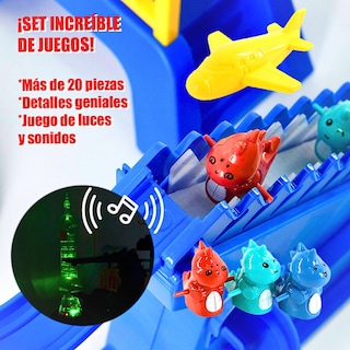 Foto 6 | Juguete Con Pistas De Dinosaurio Para Niños Color Rojo