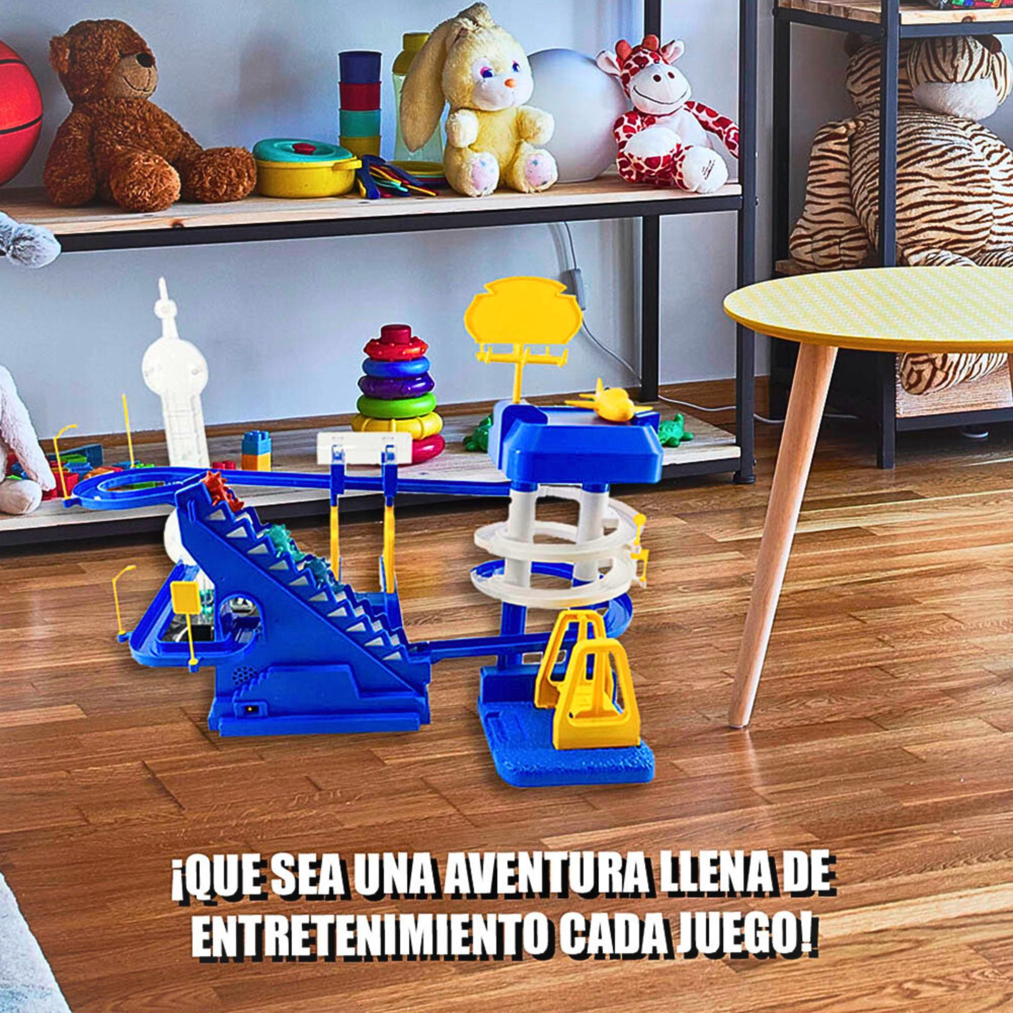 Foto 4 pulgar | Juguete Con Pistas De Dinosaurio Para Niños Color Azul