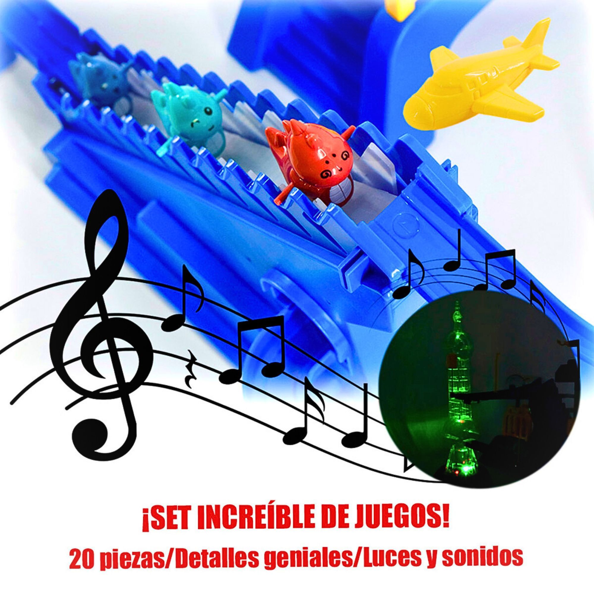 Foto 8 pulgar | Juguete Con Pistas De Dinosaurio Para Niños Color Azul