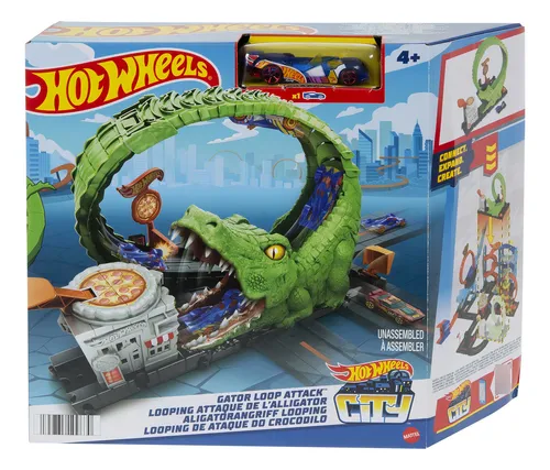 Foto 2 pulgar | Hot Wheels City Pista De Juguete Némesis Cocodrilo