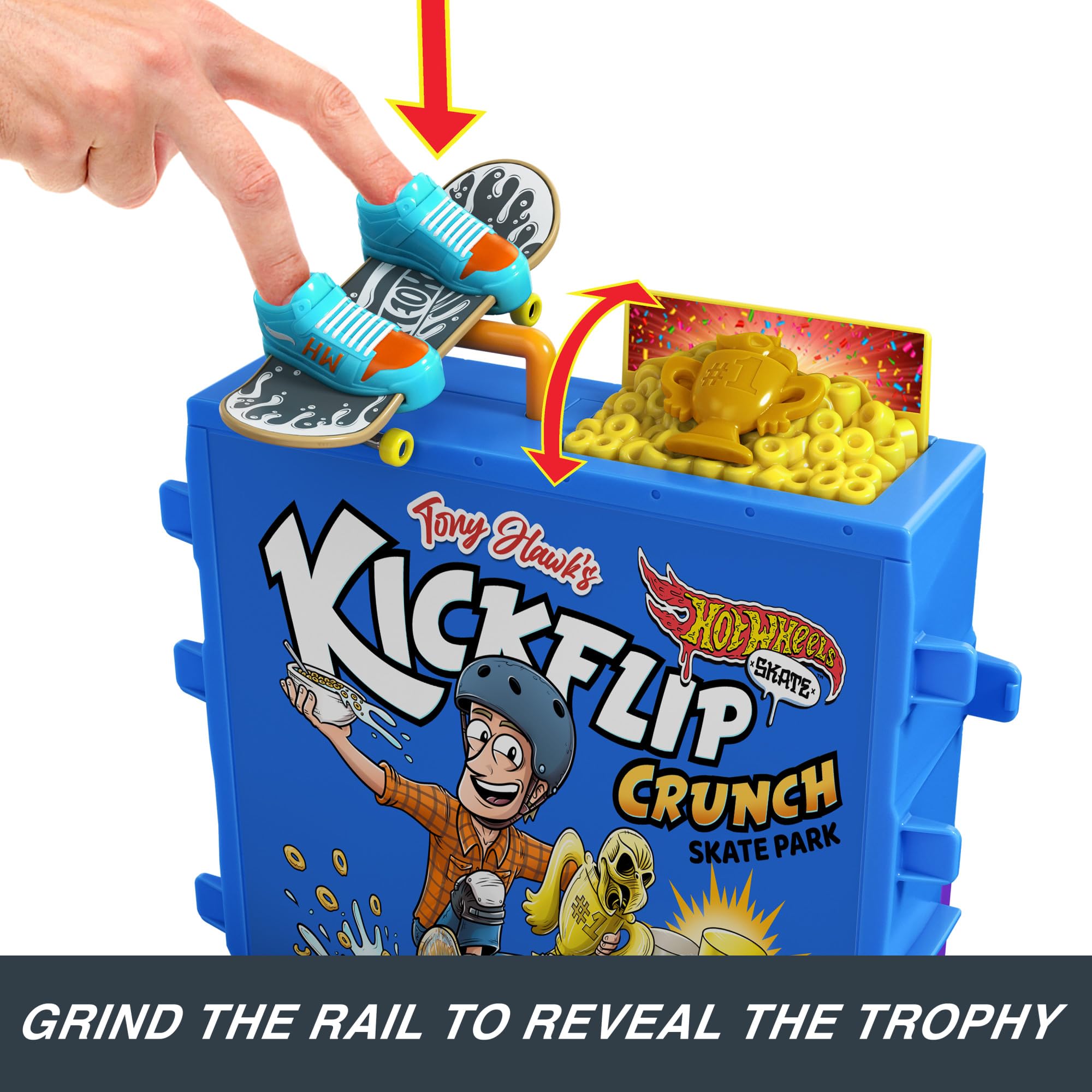 Foto 6 pulgar | Juego De Diapasones Skate Tony Hawk Cereal Bowl Hot Wheels - Venta Internacional.