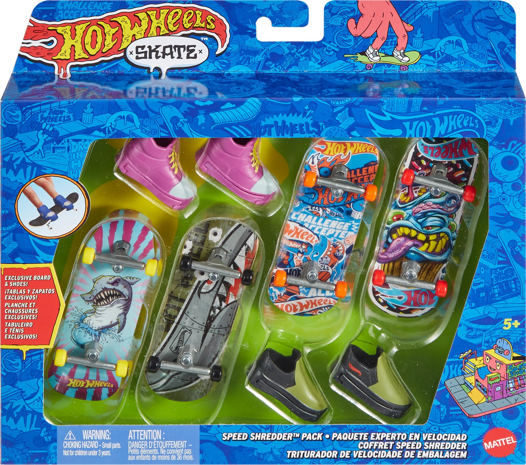 Set De Skate Hot Wheels Skate Tony Hawk 4, Diapasones Y Zapatos - Venta Internacional. $586