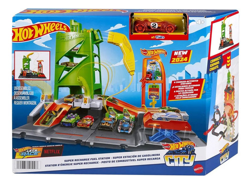 Foto 2 pulgar | Hot Wheels City Pista Super Estacion De Gasolinera Mattel