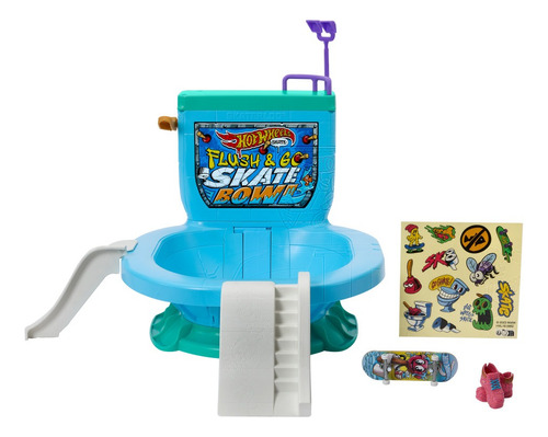 Foto 1 | Hot Wheels Skate Pista Set Bowl De Inodoro Mattel