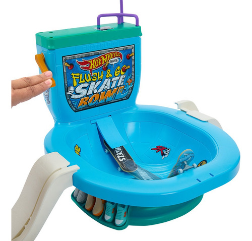 Foto 3 | Hot Wheels Skate Pista Set Bowl De Inodoro Mattel