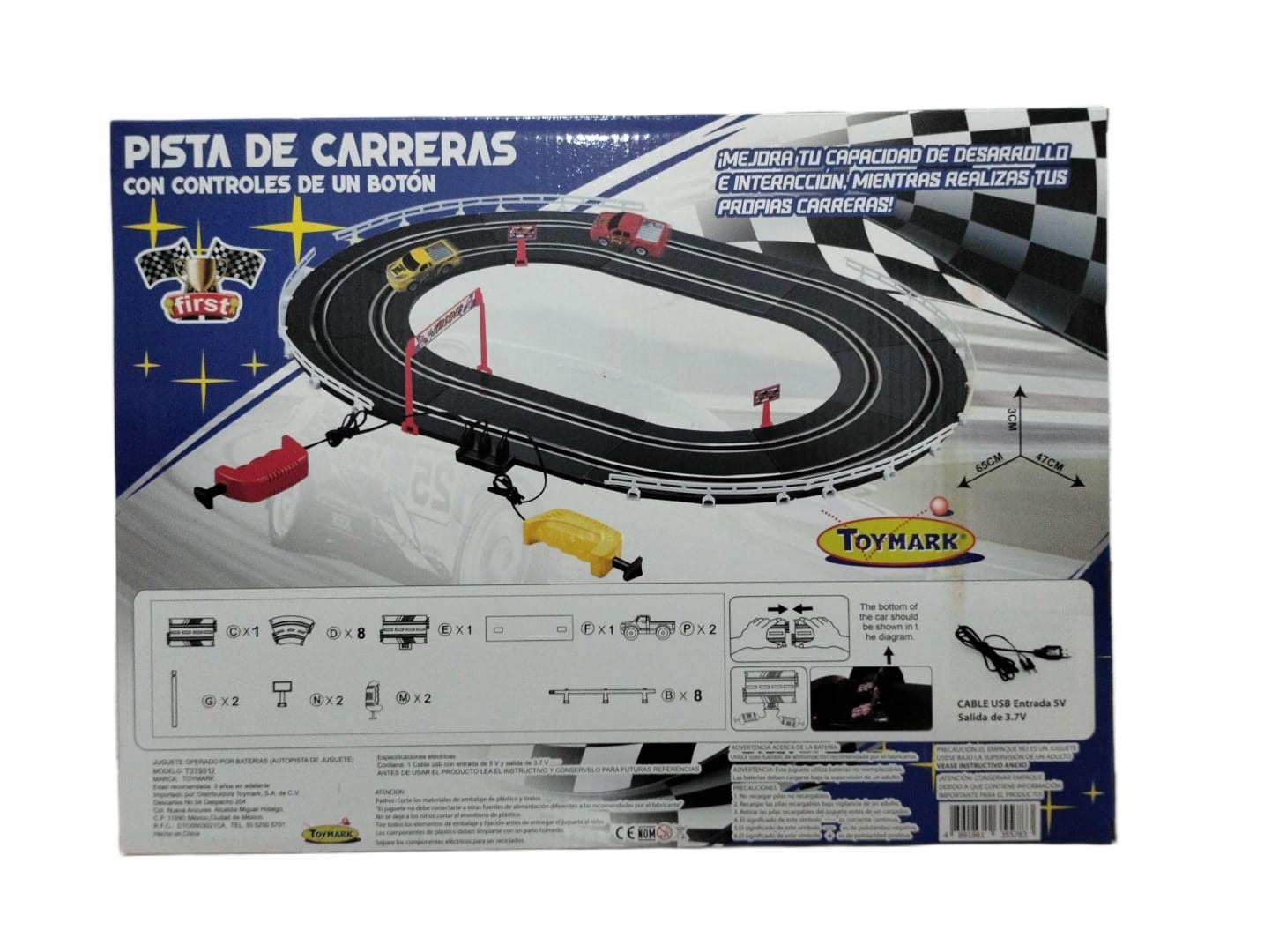 Foto 3 pulgar | Pista De Carrerras Con Control De Un Boton
