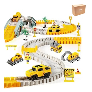 Foto 1 | Juego Flexible De Pistas Carros 252pz Lab.g Amarillo Gris