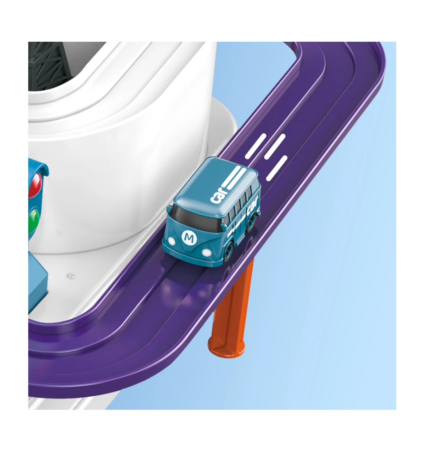 Foto 4 pulgar | Pista De Carreras De Aventuras En Coche Juguete  Lila