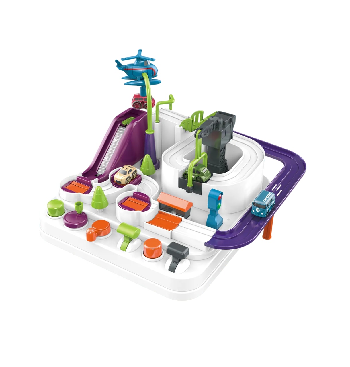 Pista De Carreras De Aventuras En Coche Juguete  Lila $1,019
