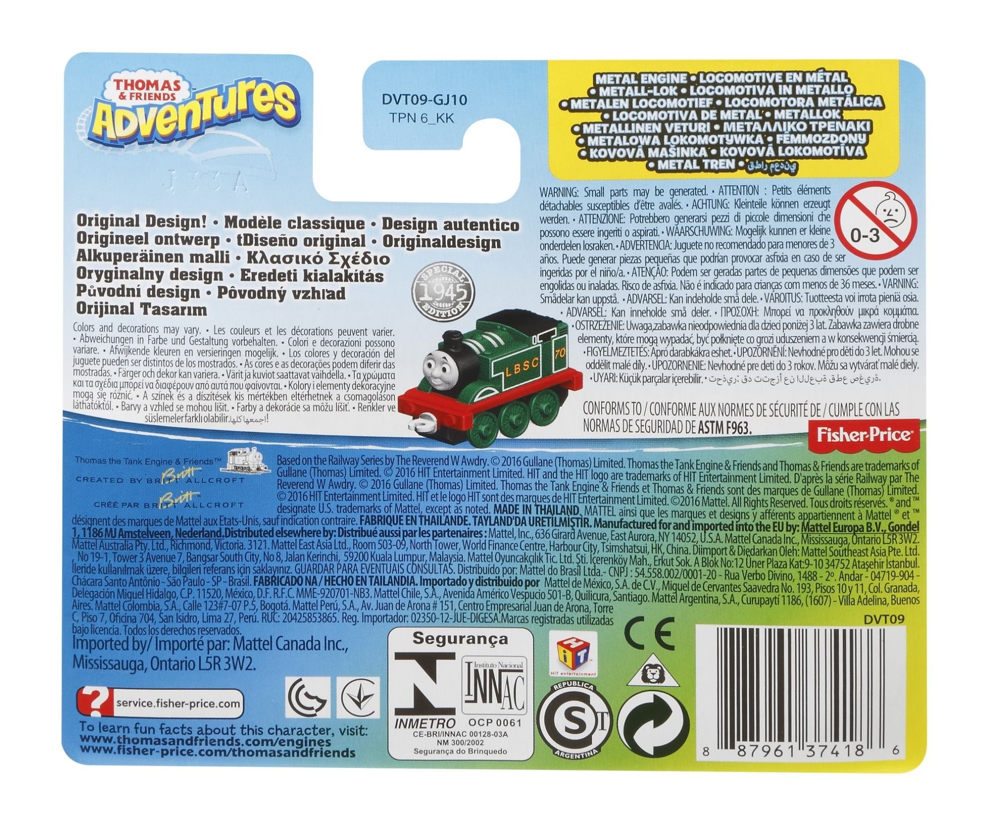 Foto 6 pulgar | Venta Internacional - Juguete De Motor Original Thomas & Friends Dvt09 Adventures,