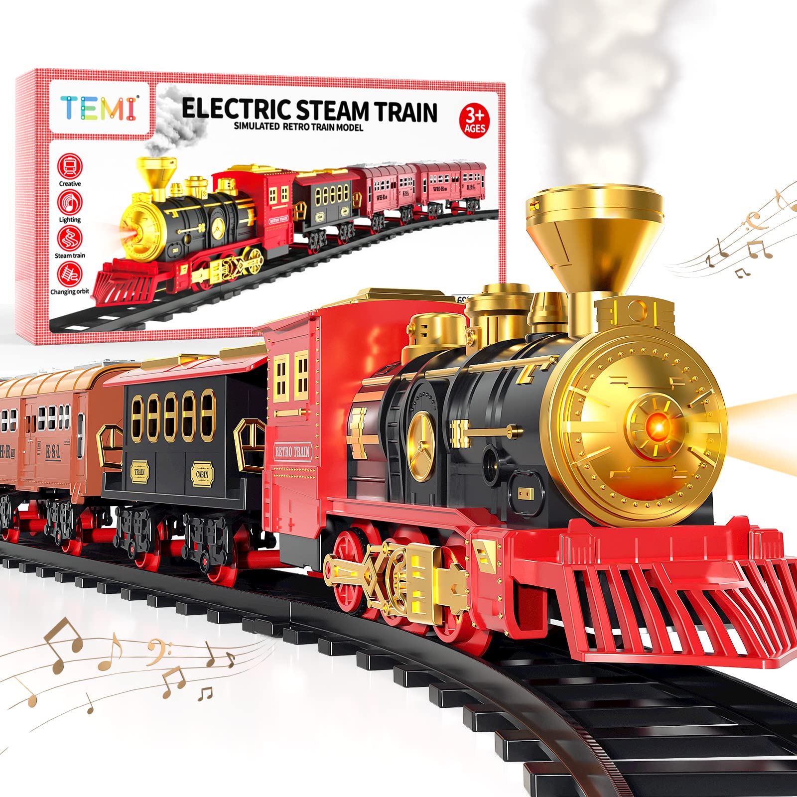 Venta Internacional - Set De Tren Temi Con Locomotora De Vapor Para Niños De 3 A 5 Años