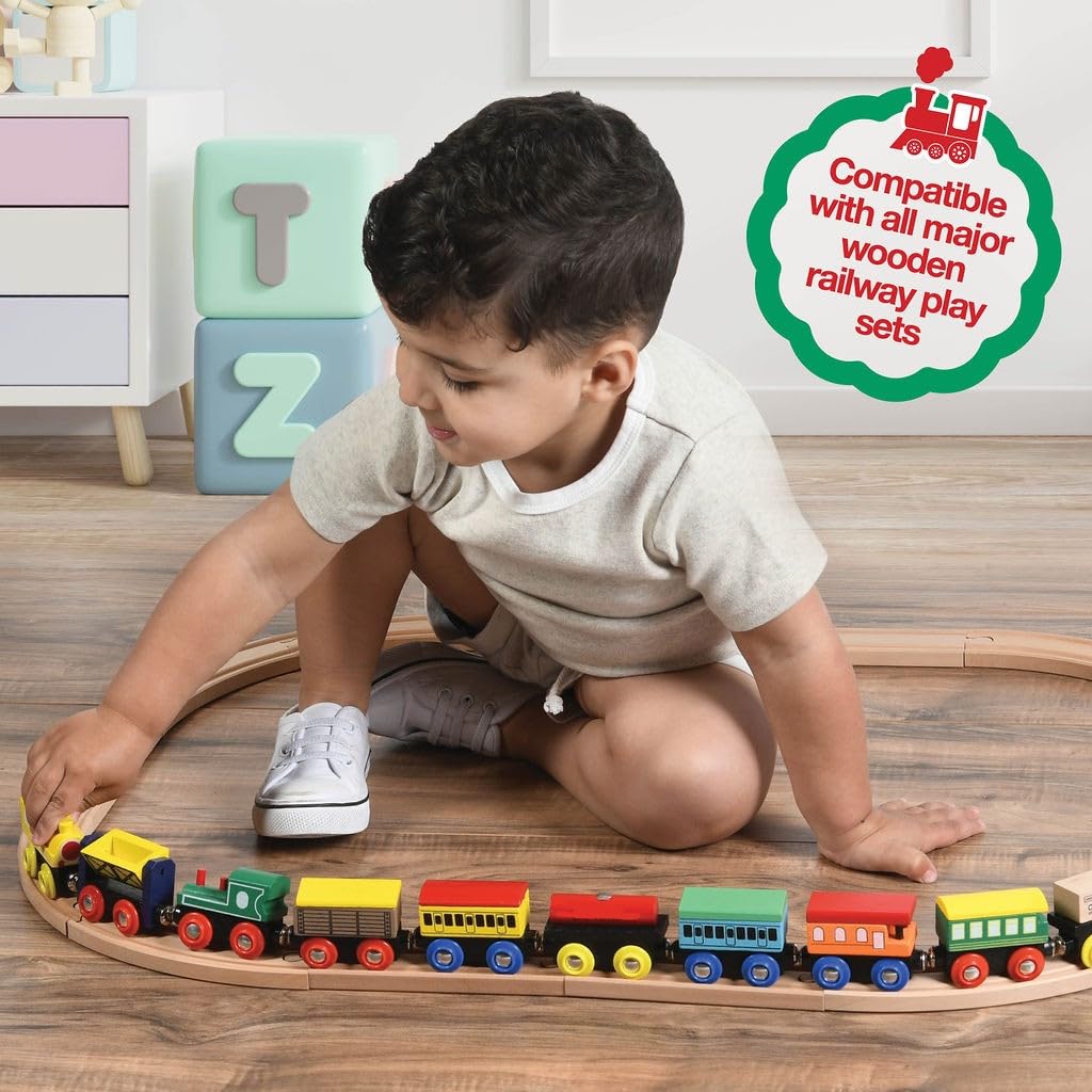 Foto 3 pulgar | Juego De Trenes De Madera Play22 12 Piezas Con 3 Motores Para Niños Con Caja - Venta Internacional.