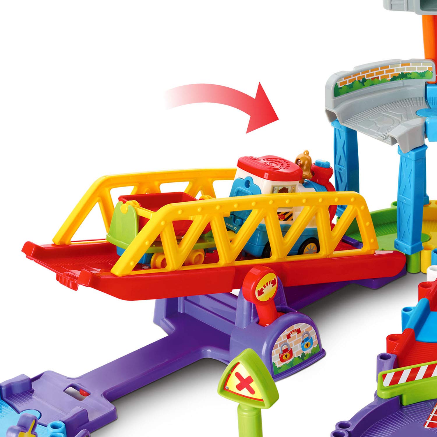 Foto 4 | Set De Tren Vtech Go! ¡vamos! Ruedas Inteligentes Roadmaster Multicolor - Venta Internacional.