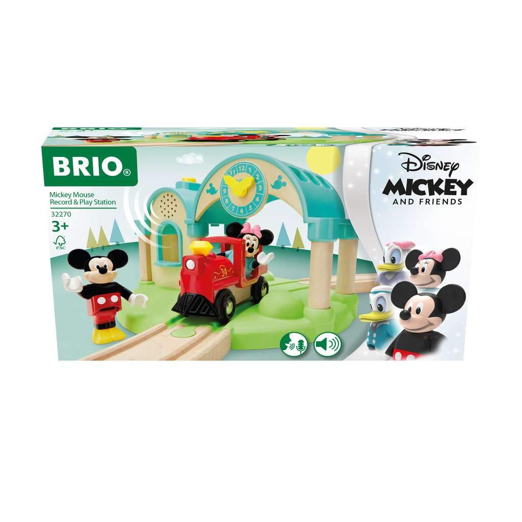 Foto 2 pulgar | Set De Tren De Juguete De Madera Brio Disney Mickey Mouse Record & Play - Venta Internacional.