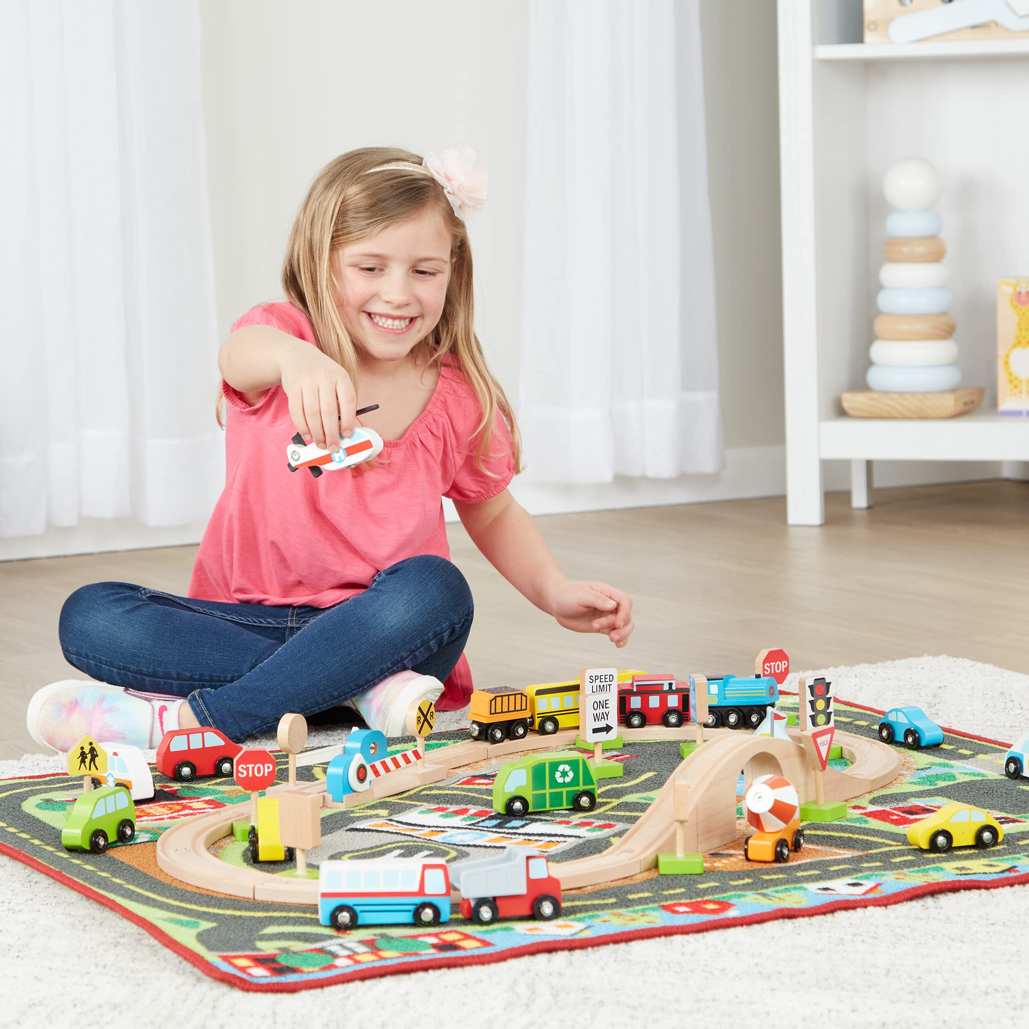 Foto 4 pulgar | Alfombra Deportiva Melissa & Doug Deluxe Para Múltiples Vehículos, 19 Vehículos - Venta Internacional.