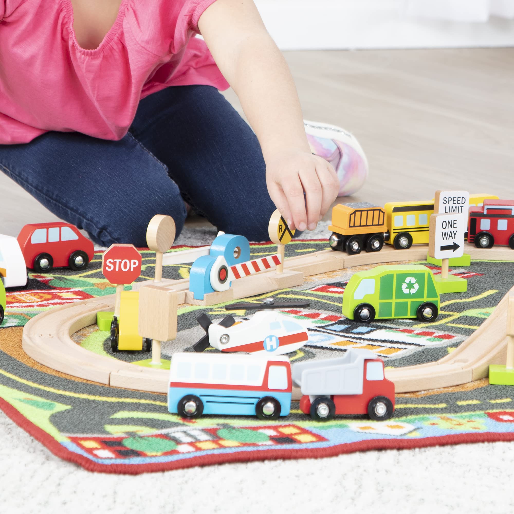Foto 6 pulgar | Alfombra Deportiva Melissa & Doug Deluxe Para Múltiples Vehículos, 19 Vehículos - Venta Internacional.