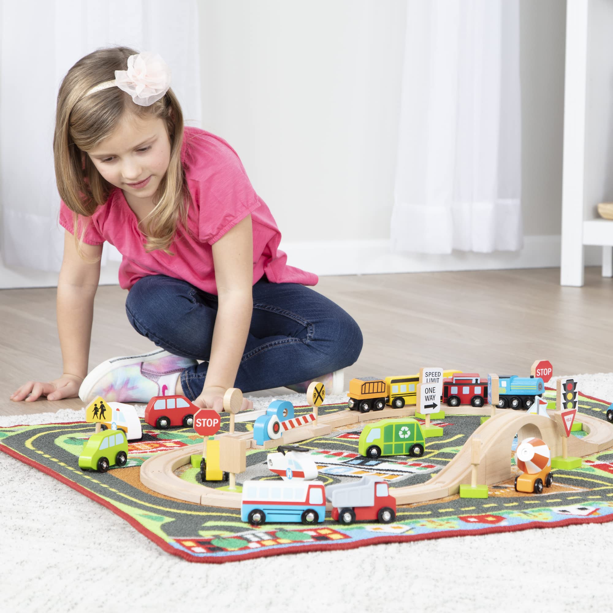 Foto 7 | Alfombra Deportiva Melissa & Doug Deluxe Para Múltiples Vehículos, 19 Vehículos - Venta Internacional.