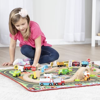 Foto 7 | Alfombra Deportiva Melissa & Doug Deluxe Para Múltiples Vehículos, 19 Vehículos - Venta Internacional.