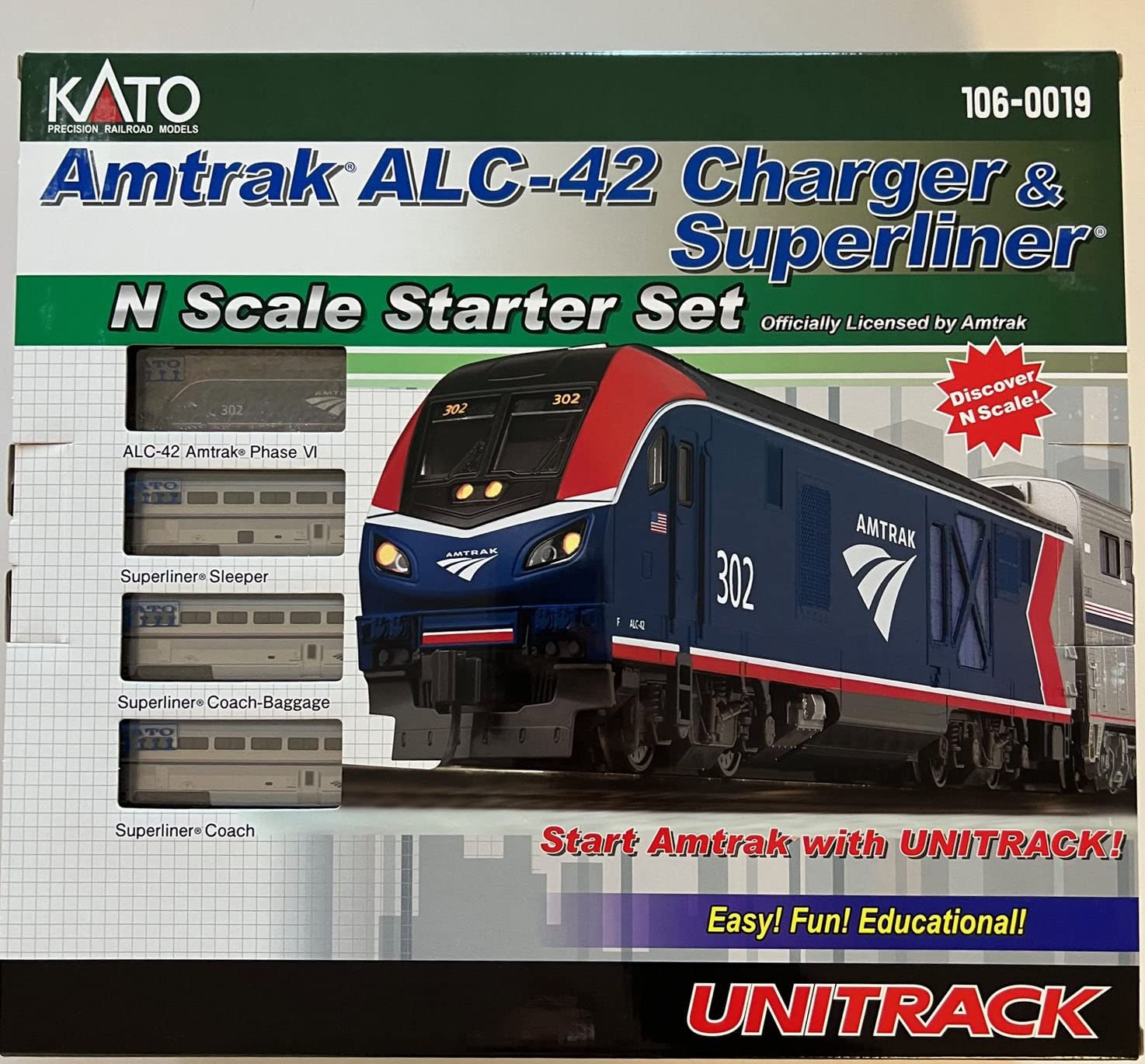 Foto 2 pulgar | Set De Tren Kato Usa Inc. N Alc-42 Charger Superliner Amtrak - Venta Internacional.