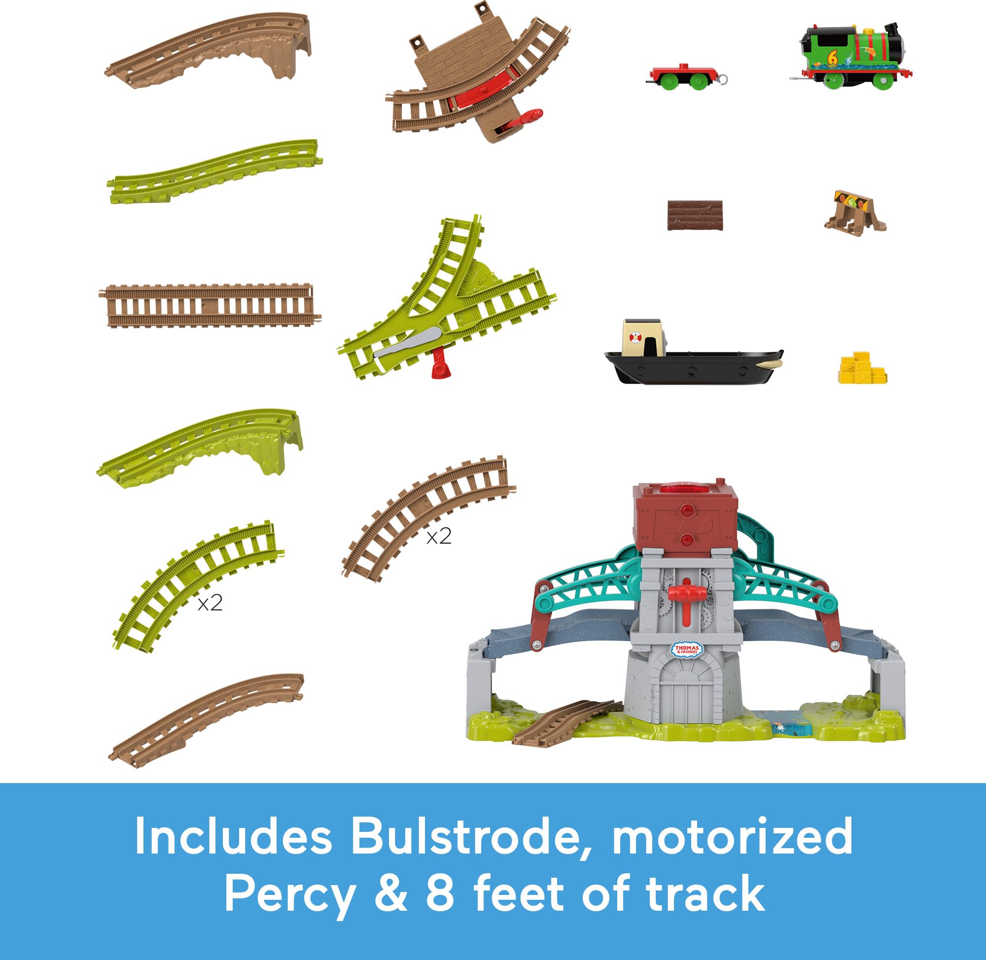 Foto 6 pulgar | Set De Tren De Juguete Thomas & Friends Talking Bulstrode Con Puente - Venta Internacional.